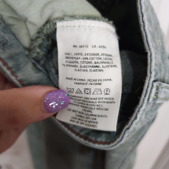 By Anthropologie Womens Pants The Wanderer Green Floral Cargo Utility Size 28 - Picture 10 of 10